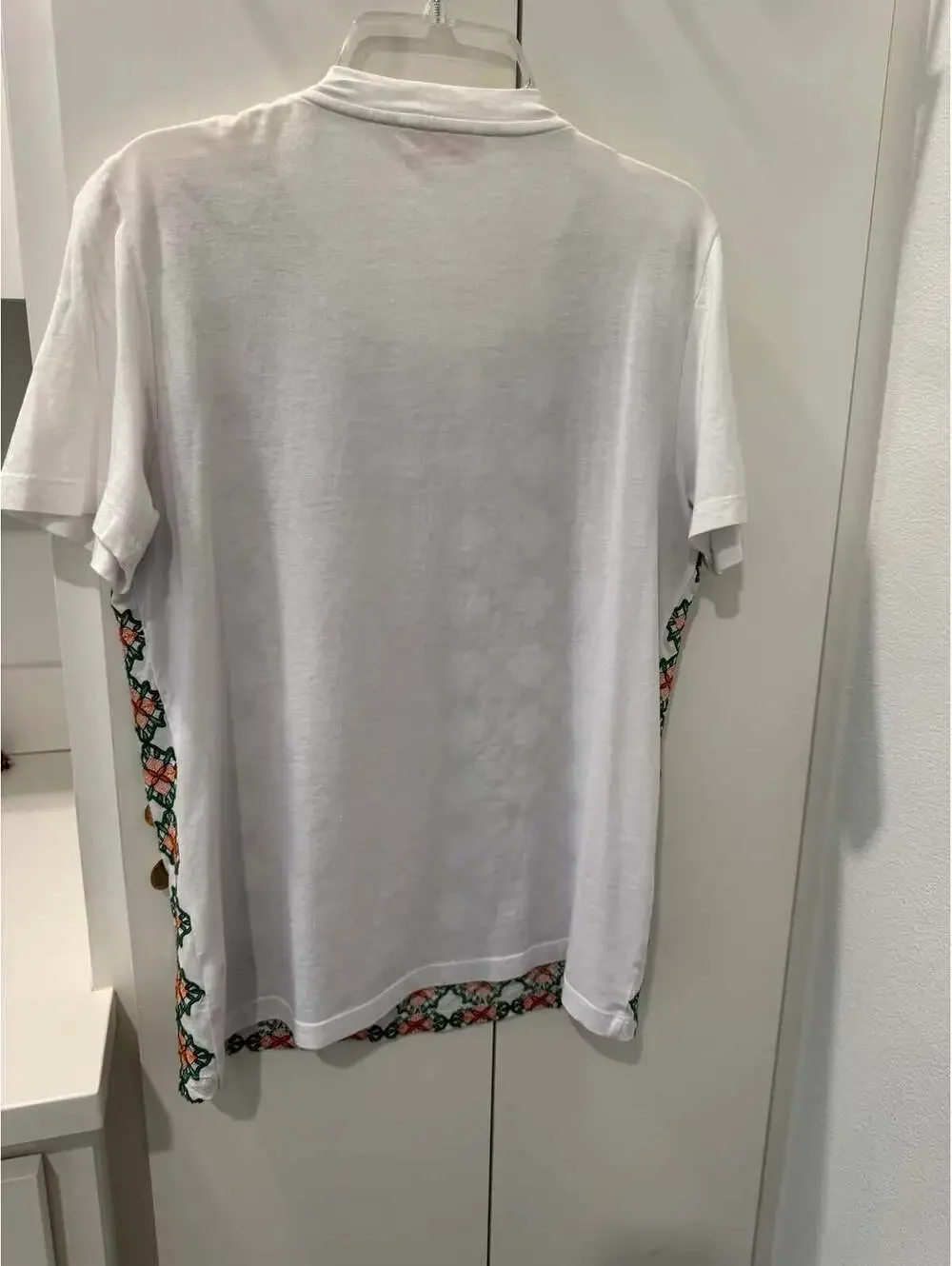 Tory Burch Geometric Print Short Sleeve Blouse
